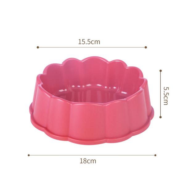 Stylish Flower-Edge Pet Bowls for Cats and Dogs - Wholesale PP Material

