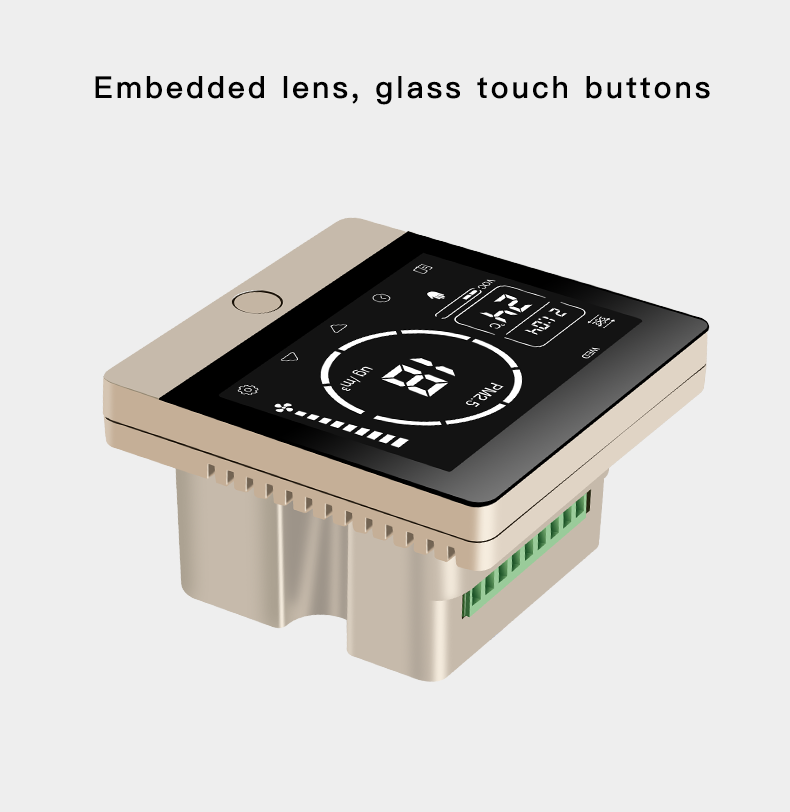 Intelligent HVAC Fresh Air Controller With Touch Button Operation Direct Fan Speed Output