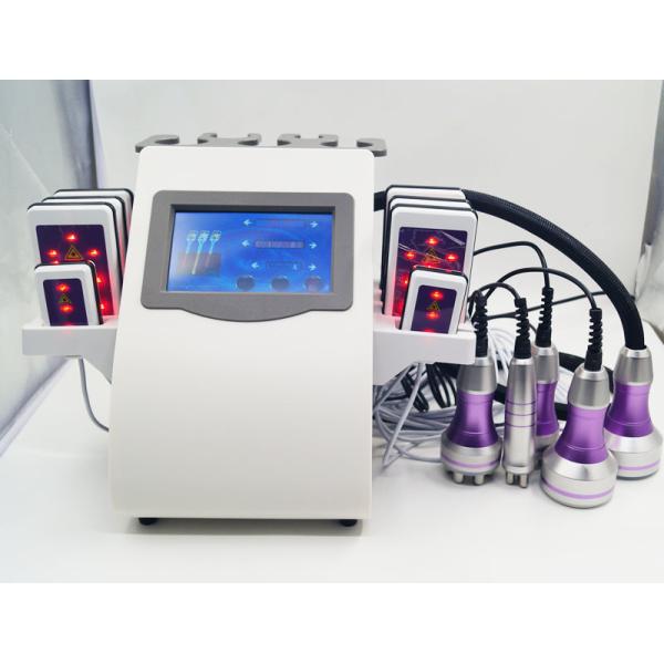 Vacuum 6 In 1 Body Lipolaser Slimming Machine 40KHz Purple For Weight Loss