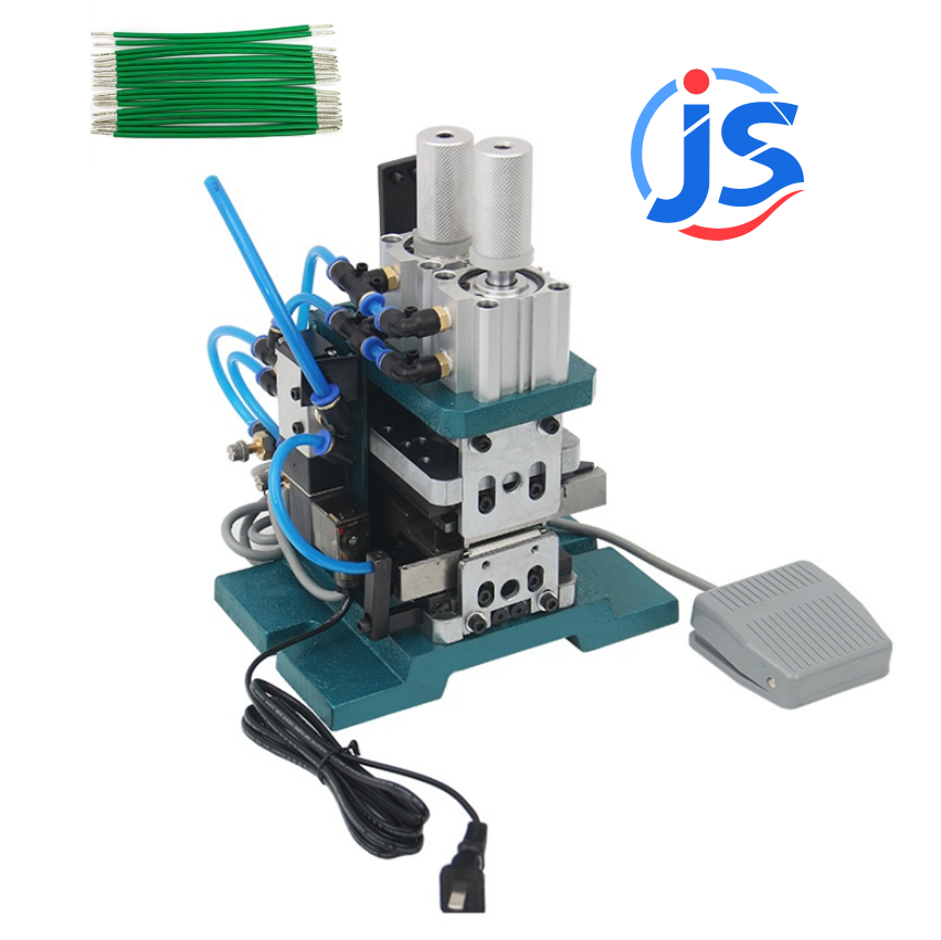 Energy Saving Semi Automatic Stripping Machine Compact Wire Cutting Stripping