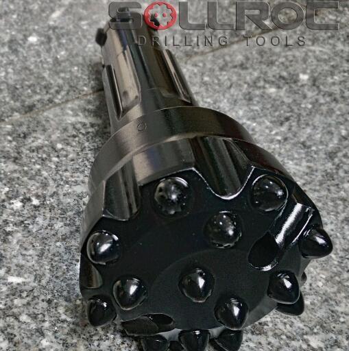 Shank M40 115mm DTH Drilling Tools Black 4'' DTH Bit For Rock Mining