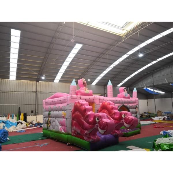 Pink Dragon Kids Inflatable Bounce House / Backyard Jump Houses For  Children