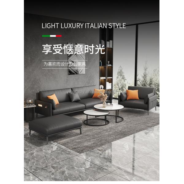 Light Luxury Living Room and Office Sofa Bed Customized Italian Style with Wood Frame