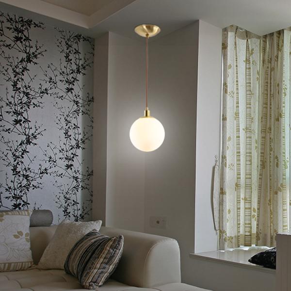 White glass pendant shade Hanging Lamp For Kitchen Dining room Lighting (WH-GP-22)