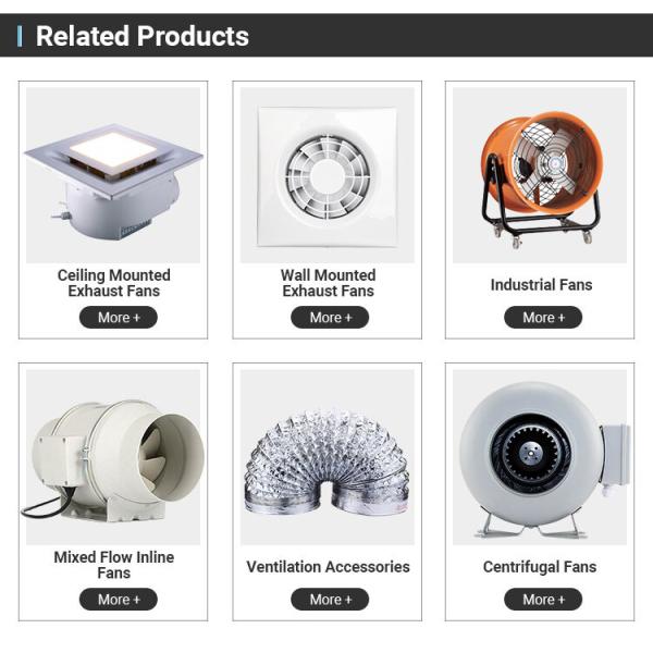 OEM поддерживается 6-дюймовый вентилятор ванной с светодиодным светом и электрическим воздухом