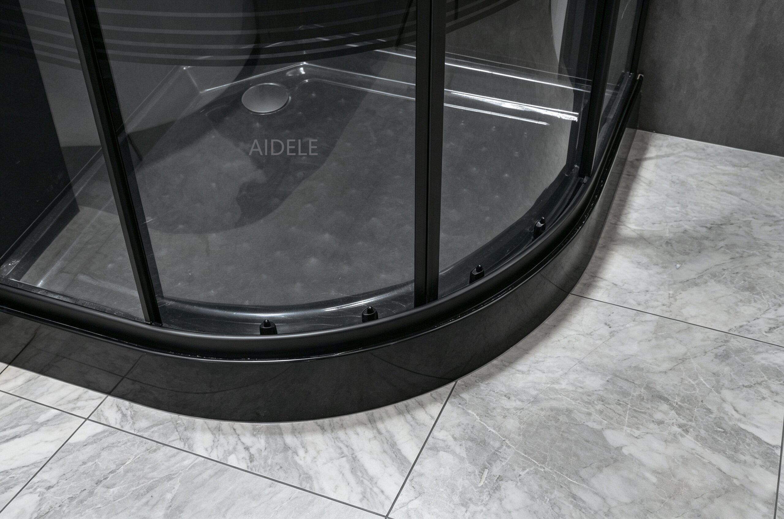 Vertical Prefabricated Bathroom Shower Cabin Box with Nylon Wheels