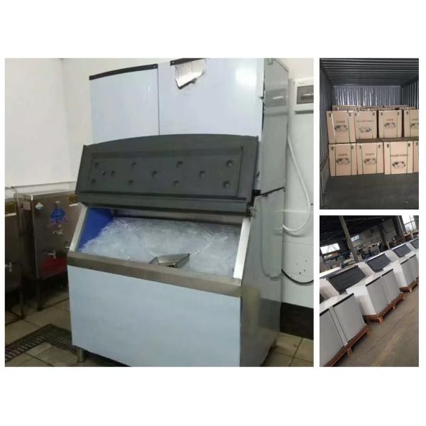 Guangzhou manufacture 500kgs to1000kgs Commercial Ice Cube Maker machine with CE fan cooling For ice plant and clube