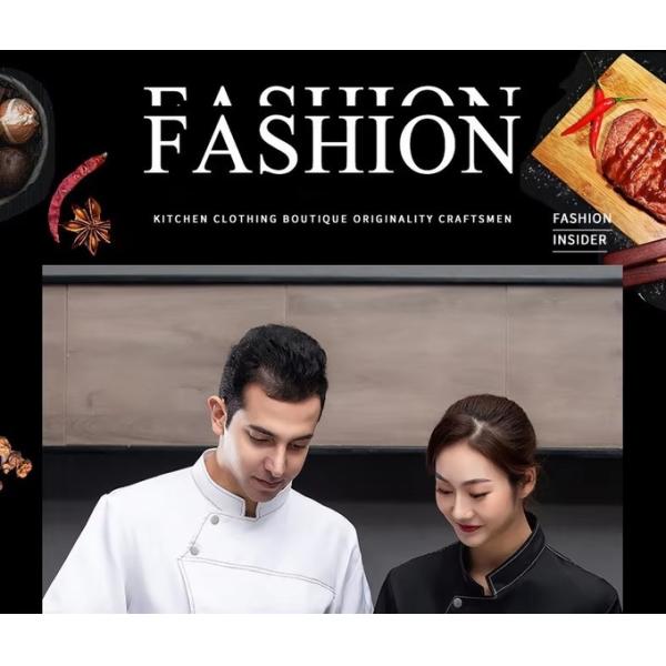 Fashion Restaurant Kichen Cooking Clothes Chefs Works Jacket Clothing Uniform Designs For Men And Women