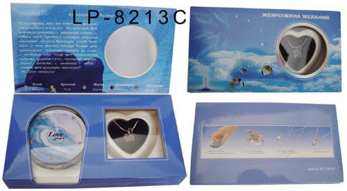 Russian Versions Color Box  Love Pearl Necklace Gift Box With Fashion Cage Pendant for Valentine's Day Gift