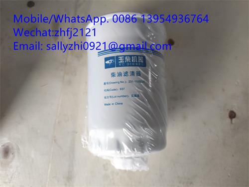 YUCHAI fuel filter 4110003783036 /231-1105020, yuchai engine spare parts  for  wheel loader LG936L