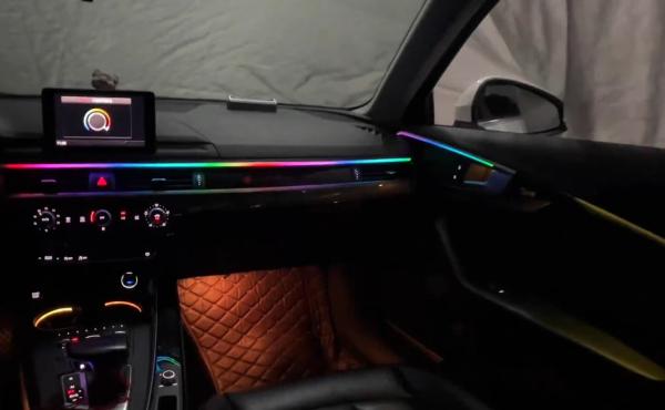 Ambient lights Rainbow symphony dynamic Perfect central control+ Four doors(Radium carving) for Audi A4 (2017-2023)
