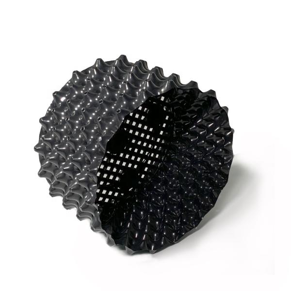 Sunflower gardening black plastic flower pot for nursery