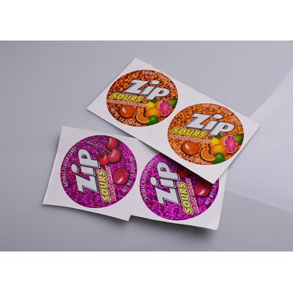 Personalized printing permanent adhesive hologram vinyl candy box packaging sticky labels