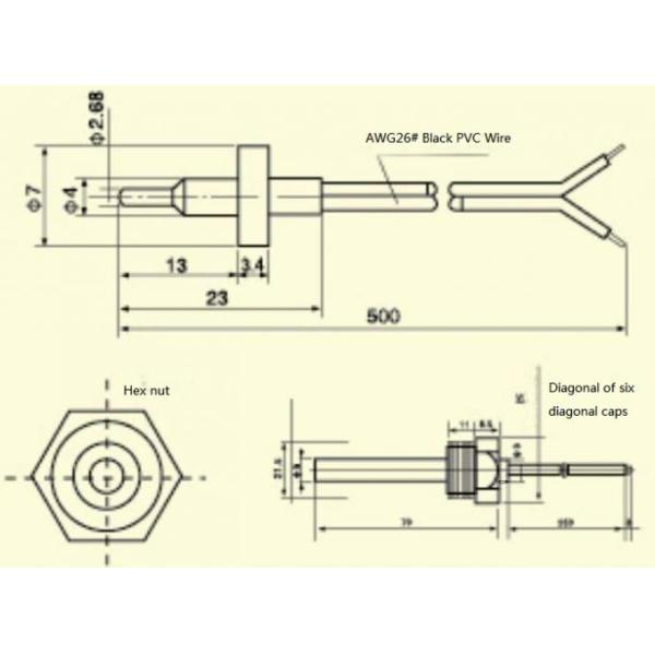 Customized CWF Precision Stainless Steel NTC Micro Temperature Sensor 10KOhm 3435K 1% For Home Appliances
