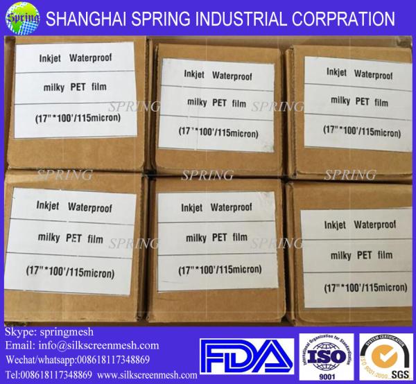 Waterproof Transparent PET Inkjet Film for Screen Printing/Inkjet Film