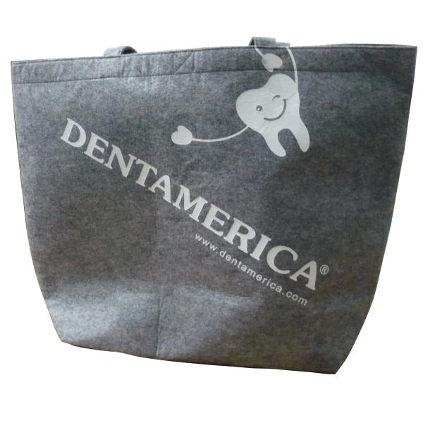 Dentamerica Pret Fabric Carrier Bags, Printed Reusable Shopping Bag With Velcro Closure