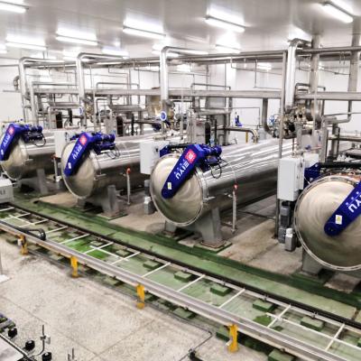 Système d'équipement de rétort de stérilisation de prétraitement 600 kg/min-1800 kg/min