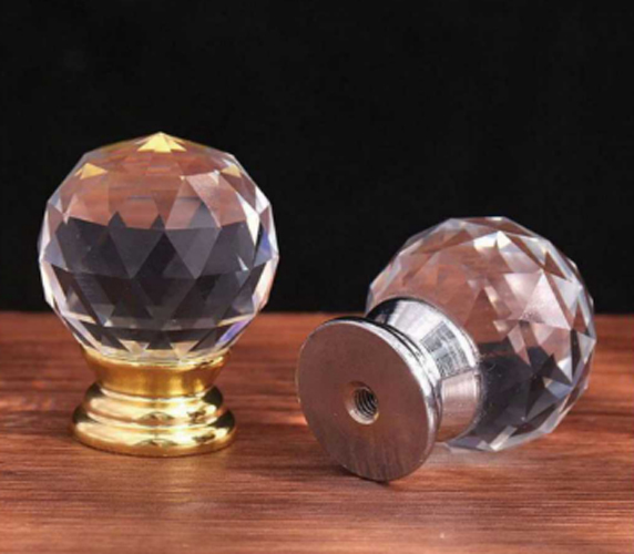 Modern Style Crystal Cabinet Handles Zinc Ball Knobs for Wardrobe Drawer Kitchen & Bathroom Dresser Decorative Crystals