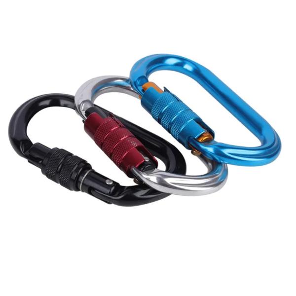 Descubra o gancho de escalada de alumínio versátil ideal para atividades de aventura ao ar livre