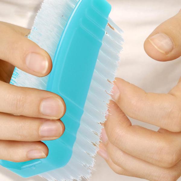 8x3x3.6cm Grip Handle Nail Brush Double Sided Brush For Bathroom