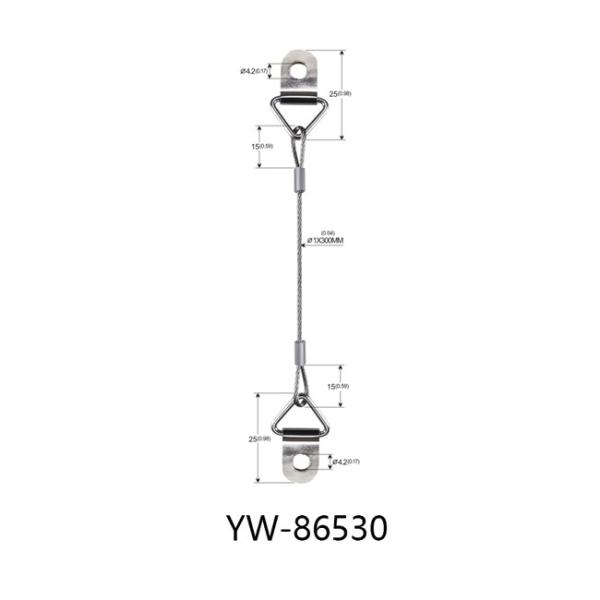 Assembly Stainless Steel Wire Rope Slings With Double Eyelet At The Ends YW86525