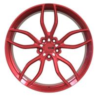 19 pouces trois jantes automatiques de roues forgées par morceau ont balayé rouge