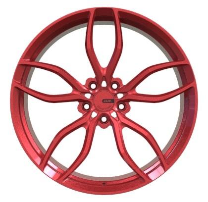 19 Inch Three Piece Forged Auto Wheels Rims Brushed Red
