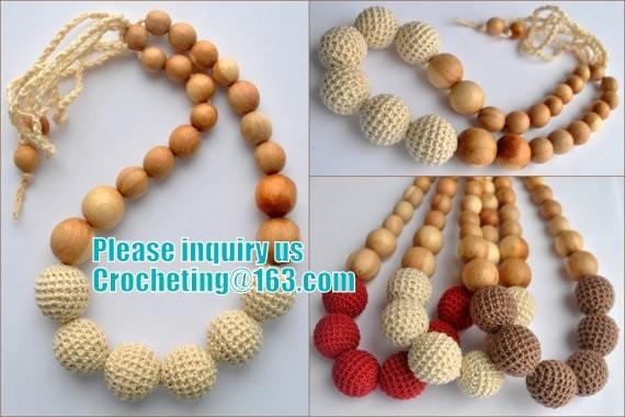 Nursing necklace with teething toy, Teething necklace