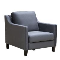 Fauteuil inclinable en tissu gris 78*80*85cm Fauteuil en velours gris clair