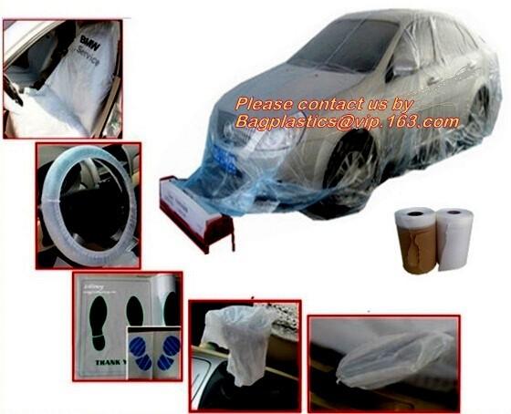 5 in 1 clean kits, auto clean kits, auto cleaning kits, Disposable PE Plastic Seat Car Cover Package, 5-in-1 Automotive