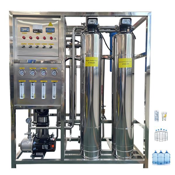 Máquina de osmose reversa industrial comercial de dois estágios para pequenas famílias Equipamento de filtragem de água pura Tratamento de água