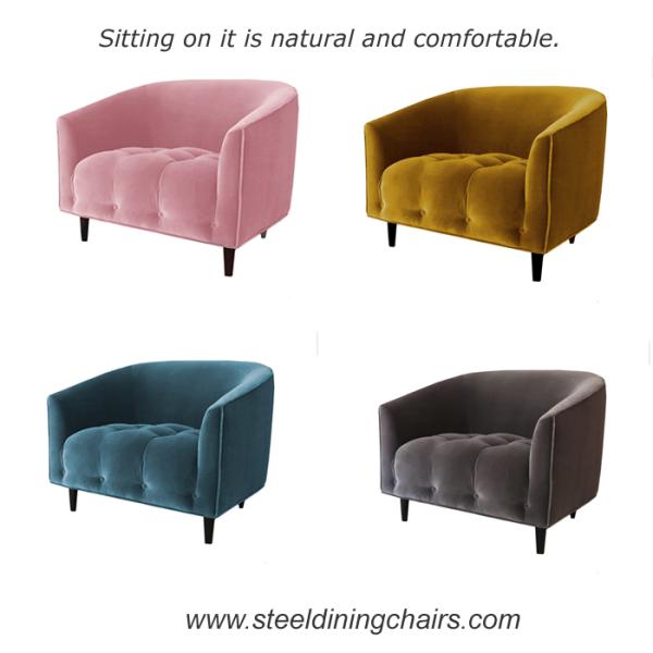 American Leisure Sitting Room Clothing 78cm 70cm Velvet 1 Seater Sofa Chair