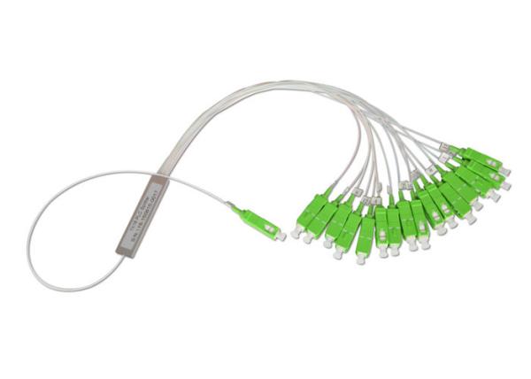 Mini Module Box 0.9mm 2x16 PLC Splitter Fiber Optik , Planar Lightwave Circuit Splitter