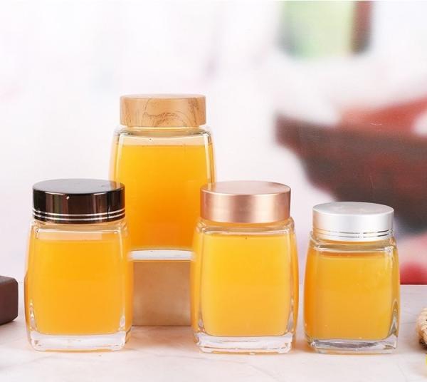 180ml 500ml 700ml Round Glass Cream Honey Jar with Round Shape and Glass Material