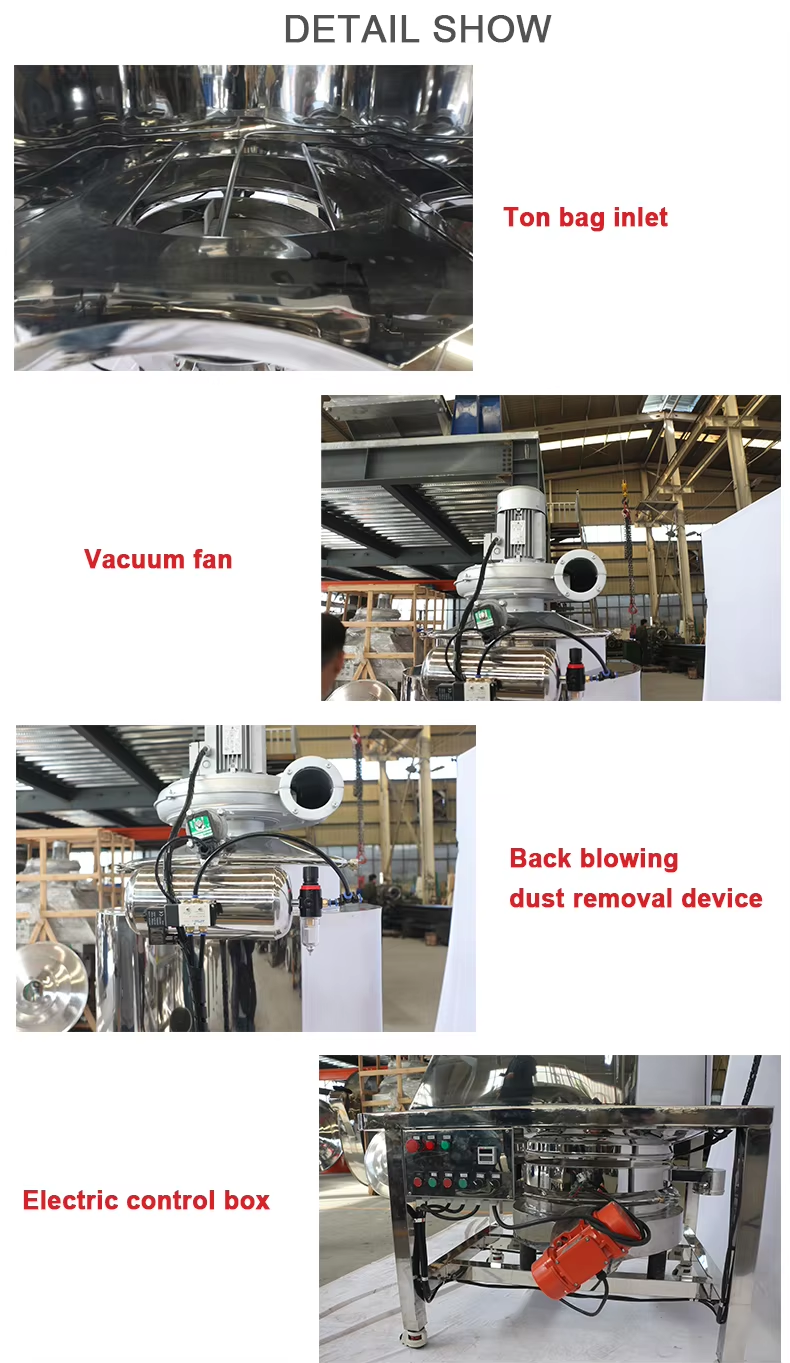 Dust Free Bag Discharging Station Industrial Small Bag Feeding Station
