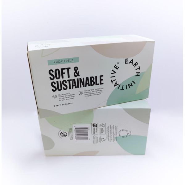 Soft and Strong Biodegradable Bamboo Fiber Facial Tissue Box Style Plain Design