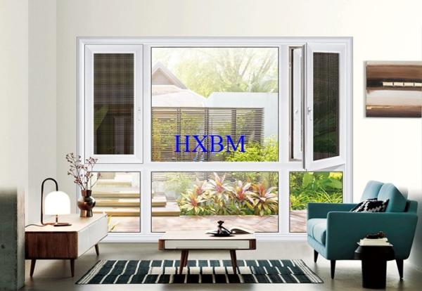 Pvc Windows vitrificado dobro do vidro temperado reforçado com o aço alinhado