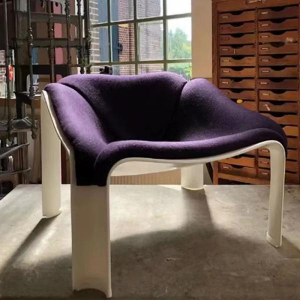 Nordic Hotel Lobby Furniture Fiberglass Shaped Space Backrest Leisure Chair