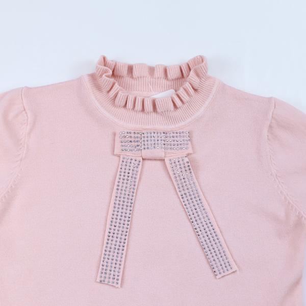 Baby Clothes Kids' Winter Girls Sweater Pullover Rhinestone Bowknot Cute Baby Girls Sweater