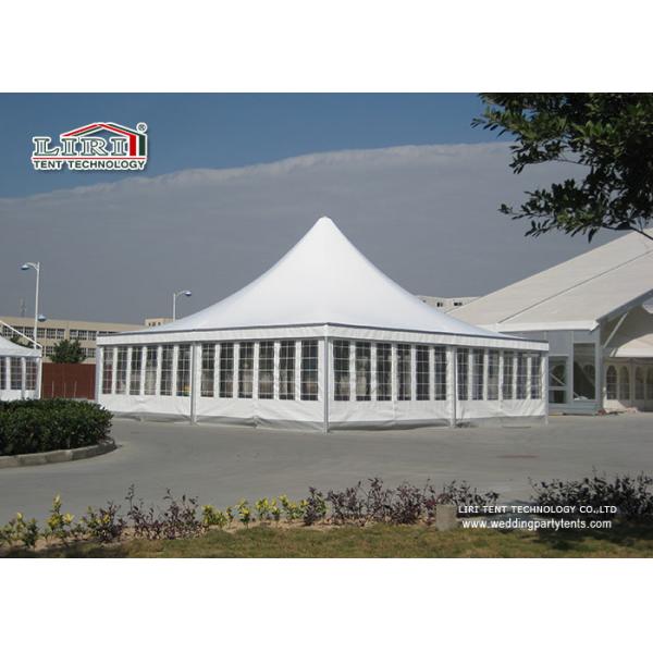 White PVC Pagoda High Peak Tents 3x3m 5x5m 6x6m 8x8m For Parties