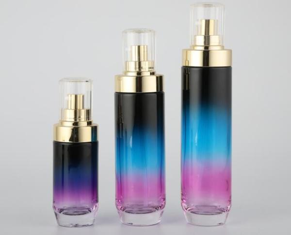 Hot Stamping 40ML Glass Lotion Bottles Skincare Packaging Cream Bottles OEM
