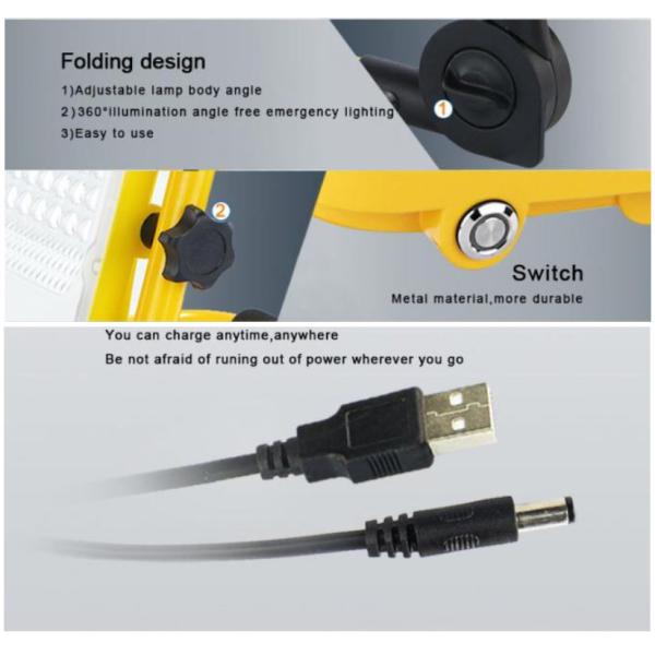 Портативный прожектор IP65 СИД USB перезаряжаемые для располагаться лагерем