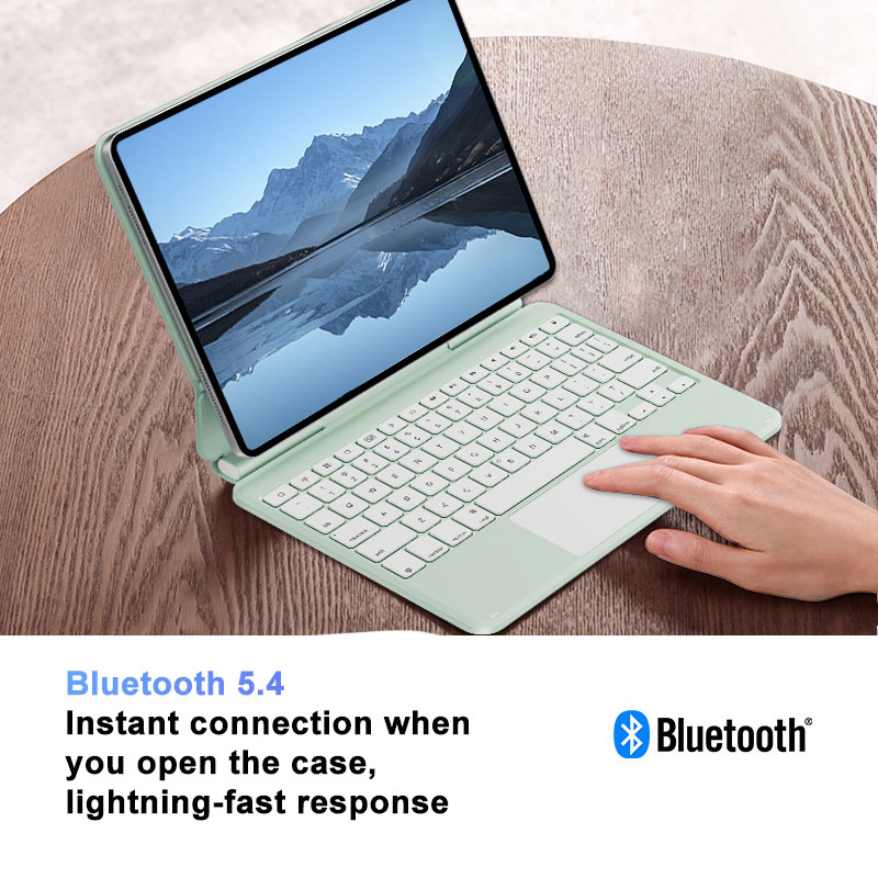 Magic RGB Backlit New Wireless Keyboard for iPad Pro 12.9-inch & iPad Air 13-inch Ultralight Detachable Touchpad