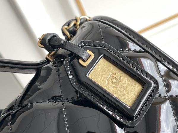 Chanel 22 Mini Designer Purses Black Spell Gold Chain With Drop Flap