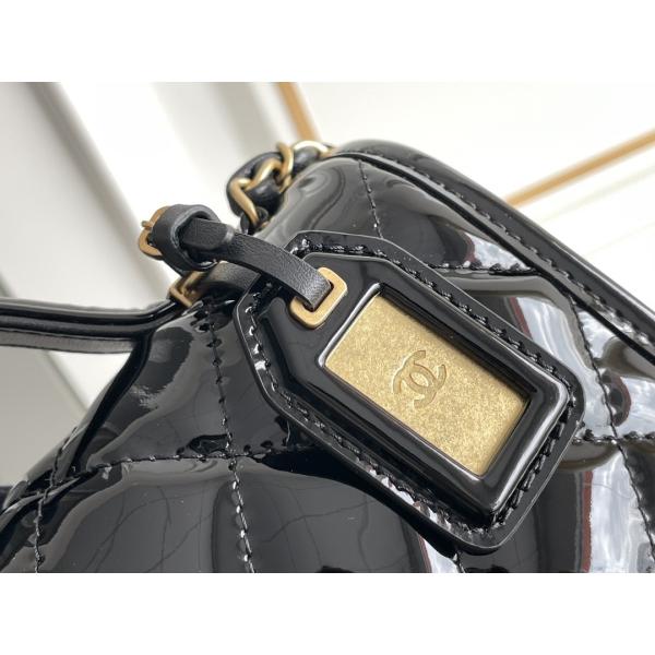 Chanel 22 Mini Designer Purses Black Spell Gold Chain With Drop Flap
