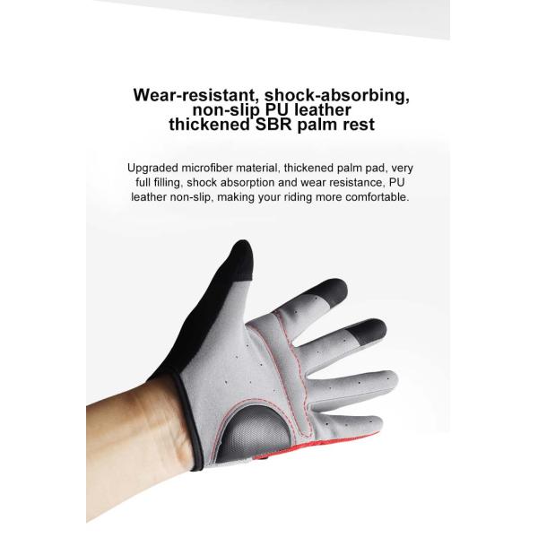 Customized Logo Nylon Non-Slip Full Finger Cycling Racing Motocross Gloves for Benefit