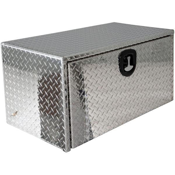 Diamond Pedal Aluminum Storage Cabinet Silver Aluminum Truck Box