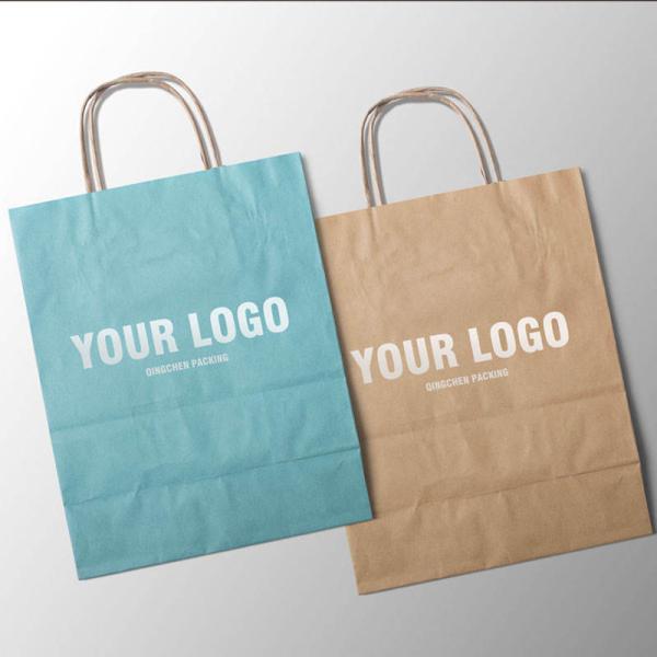Reusable Shopping Bag  Twisted Handle Bag Takeaway Food Packaging Brown Paper Bag