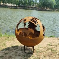 Resistente ao calor Corten pintado Fogo Pit Bowl 800 mm de diâmetro