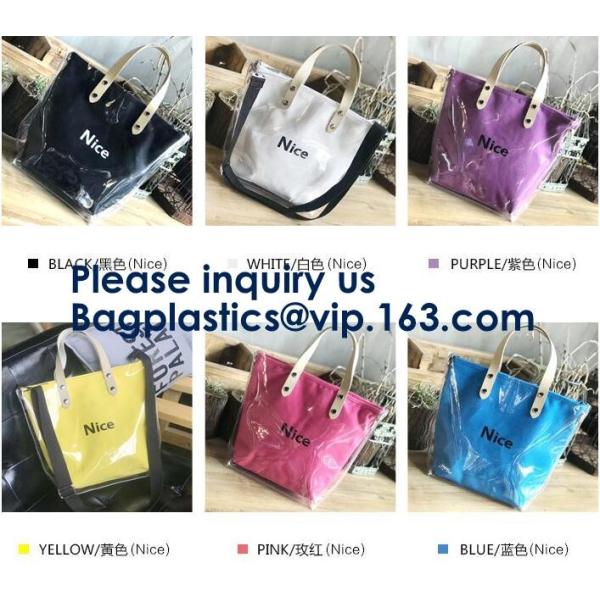 Fashion Ladies Rainbow Hologram Laser PVC Handbag Beach Shoulder Bag Shopping Tote Bag For Women